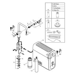Grohe Blue Home Starterset, U-Auslauf, 1-Loch-Montage, Supersteel, 31456DC1... GROHE-31456DC1 4005176454165 (Abb. 1)