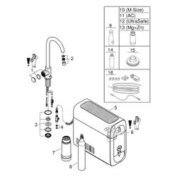 Grohe Blue Home Mono Starterset, C-Auslauf, Einlochmontage, Supersteel, 31498DC1... GROHE-31498DC1 4005176454189 (Abb. 1)