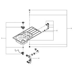 Grohe Edelstahlspüle K200 60-S 1.5 rev, Edelstahl, aufliegend, 965x500mm, Satin Finish,... GROHE-31564SD1 4005176623745 (Abb. 1)