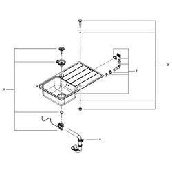 Grohe Minta Küchenspülen-Set K500, Einzelbecken, Aufbau, 860x500mm, Edelstahl, 31573SD1... GROHE-31573SD1 4005176626050 (Abb. 1)