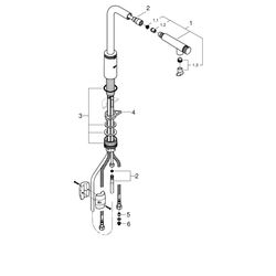 Grohe Minta SmartControl Spültischbatterie, 1-Loch-Montage, Volumensteuerung und Temper... GROHE-31613A00 4005176523601 (Abb. 1)