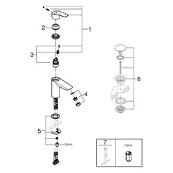 Grohe Eurosmart Einhand-Waschtischbatterie, S-Size, glatter Körper, Energie-Sparfunktio... GROHE-32154003 4005176613258 (Abb. 1)