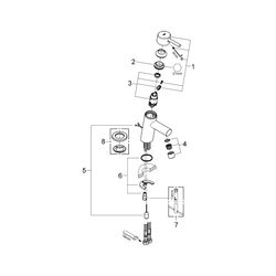 Grohe Concetto Einhand-Waschtischbatterie, EcoJoy, mit Kette, Chrom, 3220610E... GROHE-3220610E 4005176906787 (Abb. 1)
