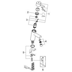 Grohe Concetto Einhand-Waschtischbatterie, EcoJoy, glatter Körper, Chrom, 3224010E... GROHE-3224010E 4005176906794 (Abb. 1)
