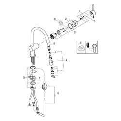 Grohe Minta Einhand-Spültischbatterie, 1-Loch-Montage, C-Schwenkauslauf, Dual-Spülbr. h... GROHE-32321002 4005176465109 (Abb. 1)