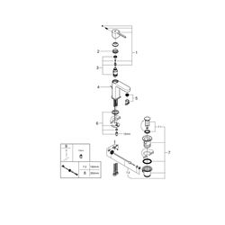 Grohe Plus Einhand-Waschtischbatterie, S-Size, 1-Loch-Montage, 1 1/4" mit Zugstangen-Ga... GROHE-32612AL3 4005176585609 (Abb. 1)