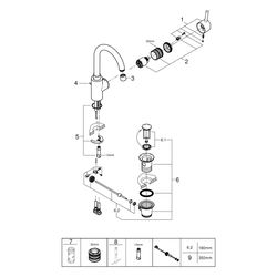 Grohe Concetto Einhand-Waschtischbatterie, L-Size, Bogenauslauf, Chrom, 32629002... GROHE-32629002 4005176472619 (Abb. 1)