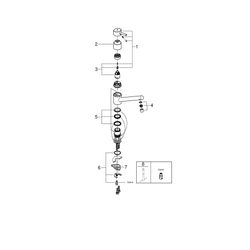 Grohe Concetto Einhand-Spültischbatterie, 1-Loch-Montage, flacher Auslauf, Chrom, 32659... GROHE-32659001 4005176886713 (Abb. 1)