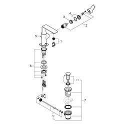 Grohe Allure Einhand-Waschtischbatterie, M-Size, schwenkbarer Auslauf, Zugstangen-Ablau... GROHE-32757DA1 4005176499333 (Abb. 1)