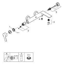 Grohe Allure Einhand-Wannenbatterie 32826_1, Wandmontage, eigensicher, Satin Steel, 328... GROHE-32826MS1 4005176945311 (Abb. 1)