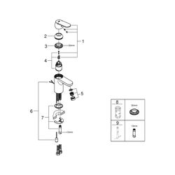 Grohe Eurosmart Cosmopolitan Einhand-Waschtischbatterie, S-Size, versenkbare Kette, Spe... GROHE-3282700E 4005176906565 (Abb. 1)