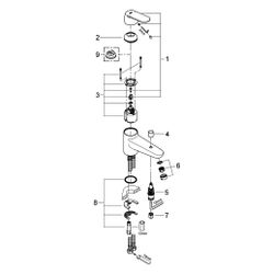 Grohe Eurosmart Cosmopolitan Einhand-Wannenbatterie, Keramikkartusche mit Eco-Override-... GROHE-32836000 4005176874758 (Abb. 1)