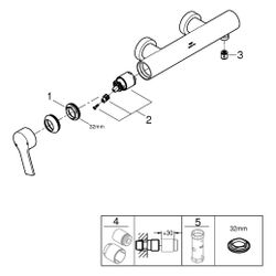Grohe Allure Einhand-Wannenbatterie 32846_1, Wandmontage, eigensicher, Satin Graphite, ... GROHE-32846MG1 4005176947254 (Abb. 1)