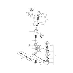 Grohe Eurosmart Einhand-Waschtischbatterie, S-Size, 1 1/4" Zugstangen-Garnitur, Chrom, ... GROHE-33265002 4005176861543 (Abb. 1)