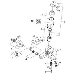 Grohe Eurodisc Cosmopolitan Einhand-Wannenbatterie, Wandmontage, Chrom, 33390002... GROHE-33390002 4005176887796 (Abb. 1)