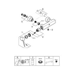 Grohe Plus Einhand-Brausebatterie, Aufputz Wandmontage, schmaler Griff, Chrom, 33577003... GROHE-33577003 4005176529801 (Abb. 1)