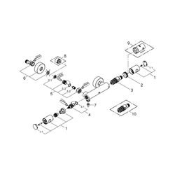 Grohe Thermostat-Brausebatterie Grohtherm 1000 C Wandmontage, Supersteel, 34065DC2... GROHE-34065DC2 4005176374432 (Abb. 1)