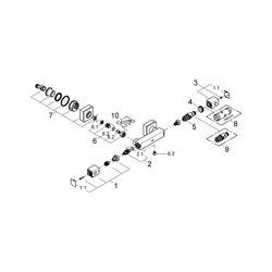 Grohe Grohtherm Cube Thermostat-Brausebatterie, Chrom, 34488000... GROHE-34488000 4005176940620 (Abb. 1)