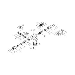 Grohe Grohtherm 800 Thermostat-Wannenbatterie, Wandmontage, eigensicher, ohne Anschlüss... GROHE-34568000 4005176310164 (Abb. 1)
