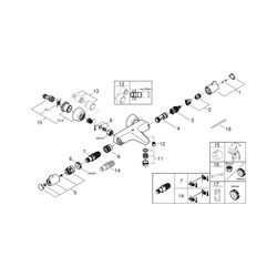 Grohe Grohtherm Special Thermostat-Wannenbatterie mit verdeckten S-Anschlüssen, Chrom, ... GROHE-34665000 4005176351556 (Abb. 1)