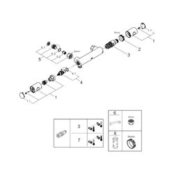Grohe Grohtherm 800 Cosmopolitan Thermostat-Brausebatterie, Wandmontage, ohne Anschlüss... GROHE-34767000 4005176612046 (Abb. 1)