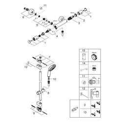 Grohe Grohtherm 800 Cosmopolitan Thermostat-Brausebatterie, mit Tempesta 600mm Brausest... GROHE-34768001 4005176766435 (Abb. 1)