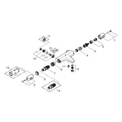 Grohe Grohtherm 1000 Thermostat-Wannenbatterie, Wandmontage, ohne Anschlüsse, Chrom, 34... GROHE-34823003 4005176698613 (Abb. 1)