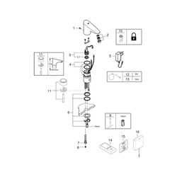 Grohe Infrarot-Elektronik für Waschtisch Europlus E, ohne Mischung, mit Steckertrafo 10... GROHE-36016001 4005176929366 (Abb. 1)