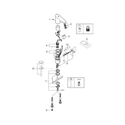 Grohe Infrarot-Elektronik für Waschtisch Europlus E, mit Mischung, mit 6V Lithium-Batte... GROHE-36207001 4005176929373 (Abb. 1)