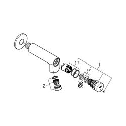 Grohe Eurosmart CT Selbstschluss-Wandventil, ohne Mischung, Markierung Blau/Rot, Chrom,... GROHE-36266000 4005176893148 (Abb. 1)