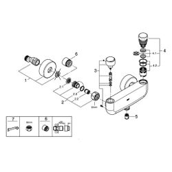 Grohe Eurosmart CT Selbstschluss-Brausebatterie, Wandmontage, mit Mischung, Chrom, 3632... GROHE-36320000 4005176896545 (Abb. 1)