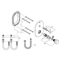 Grohe Eurosmart CT Selbstschluss-Brausebatterie, mit Mischung, Fertigmontageset für UP-... GROHE-36321000 4005176896552 (Abb. 1)