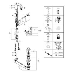 Grohe Infrarot-Elektronik für Waschtisch Eurosmart CE, Mischung, Rückflussverhinderer, ... GROHE-36331001 4005176305795 (Abb. 1)