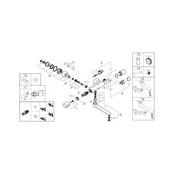 Grohe Infrarot-Elektronik für Waschtisch-Wandarmatur Eurosmart CE, Ausladung 287mm, mit... GROHE-36332000 4005176896682 (Abb. 1)