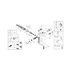 Grohe Infrarot-Elektronik für Waschtisch-Wandarmatur Eurosmart CE, Ausladung 255mm, mit... GROHE-36333000 4005176896699 (Abb. 1)