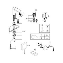 Grohe EuroPro Cosmopolitan E Infrarot-Elektronik, Bluetooth, für Waschtisch, DN 15, ohn... GROHE-36409000 4005176320538 (Abb. 1)