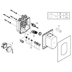 Grohe Unterputzkörper Eurosmart CE für Brause 36 415 und 36 463 mit verdeckter, voreins... GROHE-36416001 4005176595394 (Abb. 1)