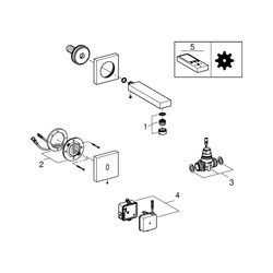 Grohe Eurocube E Infrarot-Elektronik für Waschtisch-Wandarmatur, Rapid SL/Rohbauset, mi... GROHE-36442000 4005176415647 (Abb. 1)
