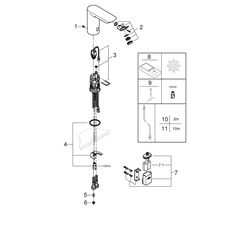 Grohe Infrarot-Elektronik für Waschtisch Bau Cosmopolitan E, ohne Mischung, 6V Lithium-... GROHE-36452000 4005176473685 (Abb. 1)