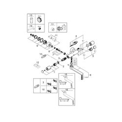 Grohe Infrarot-Elektronik für Waschtisch-Wandarmatur Ausladung 287mm Eurosmart Cosmopol... GROHE-36454000 4005176487774 (Abb. 1)