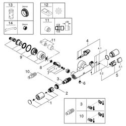 Grohe Infrarot-Elektronik für Brausebatterie Eurosmart Cosmopolitan E Special, Mischein... GROHE-36457000 4005176494765 (Abb. 1)