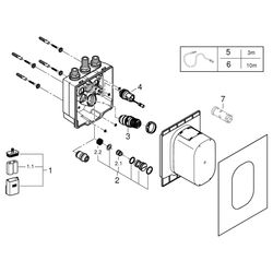 Grohe Unterputzkörper Eurosmart CE für Brause, verdeckte, voreinstellbare thermostatisc... GROHE-36464000 4005176576706 (Abb. 1)