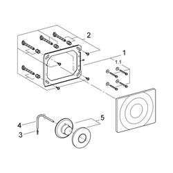 Grohe Pneumatic-Handfernbetätigung Druckknopfbetätigung für SK, Chrom, 37059000... GROHE-37059000 4005176142857 (Abb. 1)