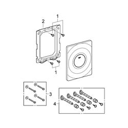Grohe WC-Betätigung Surf 156x197mm mit Druckknopfbetätigung, Chrom, 37063000... GROHE-37063000 4005176142185 (Abb. 1)