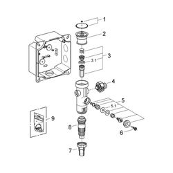 Grohe WC-Druckspüler Wandeinbau DN 20 Vorabsperrung ohne Abdeckplatte, 37153000... GROHE-37153000 4005176142864 (Abb. 1)