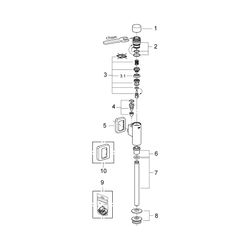 Grohe Urinal-Druckspüler Rondo mit integrierter Vorabsperrung, Chrom, 37339000... GROHE-37339000 4005176837937 (Abb. 1)