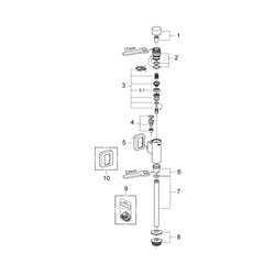 Grohe Urinal-Druckspüler Rondo, DN 15, integrierte Vorabsperrung, vandalensicher durch ... GROHE-37342000 4005176837951 (Abb. 1)