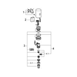 Grohe Aufputz-Umrüsteinheit Tectron für Urinal-Spüler 37339/Varianten, Chrom, 37428000... GROHE-37428000 4005176935701 (Abb. 1)