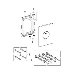 Grohe Skate WC-Betätigung, 156x197mm, Druckknopfbetätigung, senkrechte Montage, Alpinwe... GROHE-37547SH0 4005176189418 (Abb. 1)