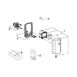 Grohe Aufputz-Umrüsteinheit Tectron für Urinal-Einbauspüler 37017/DAL509, Chrom, 377510... GROHE-37751001 4005176929458 (Abb. 1)